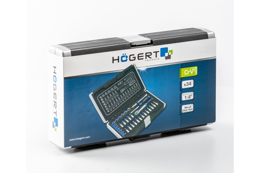 Набір інструментів HOEGERT 34 шт. 1/4" (HT1R464)