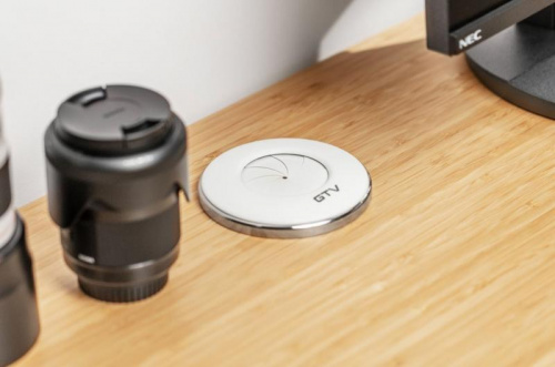 Подовжувач GTV круглий врізний SHUTTER, 1xSCHUKO, кабель з вилкою 1,5м, білий (AE-GM1SSHU-10)