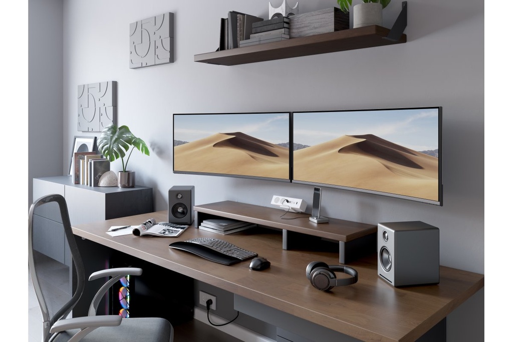 Подовжувач GTV прямокутний накладний BAR, 2xSCHUKO, 1xUSB A, 1xTYPE-C, 1xRJ45, 1xHDMI, кабель з вилкою 1,5м, білий (AE-GM2SBAR-10)