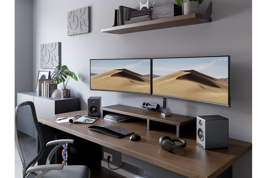 Подовжувач GTV прямокутний накладний BAR, 2xSCHUKO, 1xUSB A, 1xTYPE-C, 1xRJ45, 1xHDMI, кабель з вилкою 1,5м, чорний (AE-GM2SBAR-20)