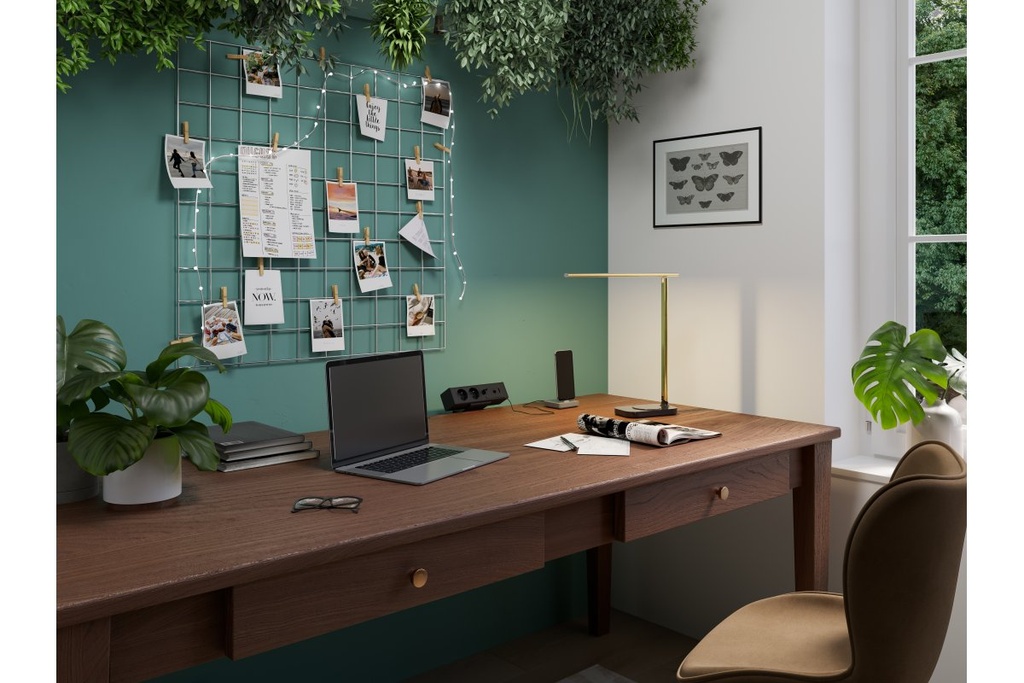 Подовжувач GTV прямокутний накладний BAR, 2xSCHUKO, 1xUSB A, 1xTYPE-C, 1xRJ45, 1xHDMI, кабель з вилкою 1,5м, чорний (AE-GM2SBAR-20)