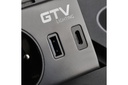 Подовжувач вбудований GTV AVARO PLUS індукційна зарядка, 1 роз. schuko, USB A+C 1,5 м, чорний
