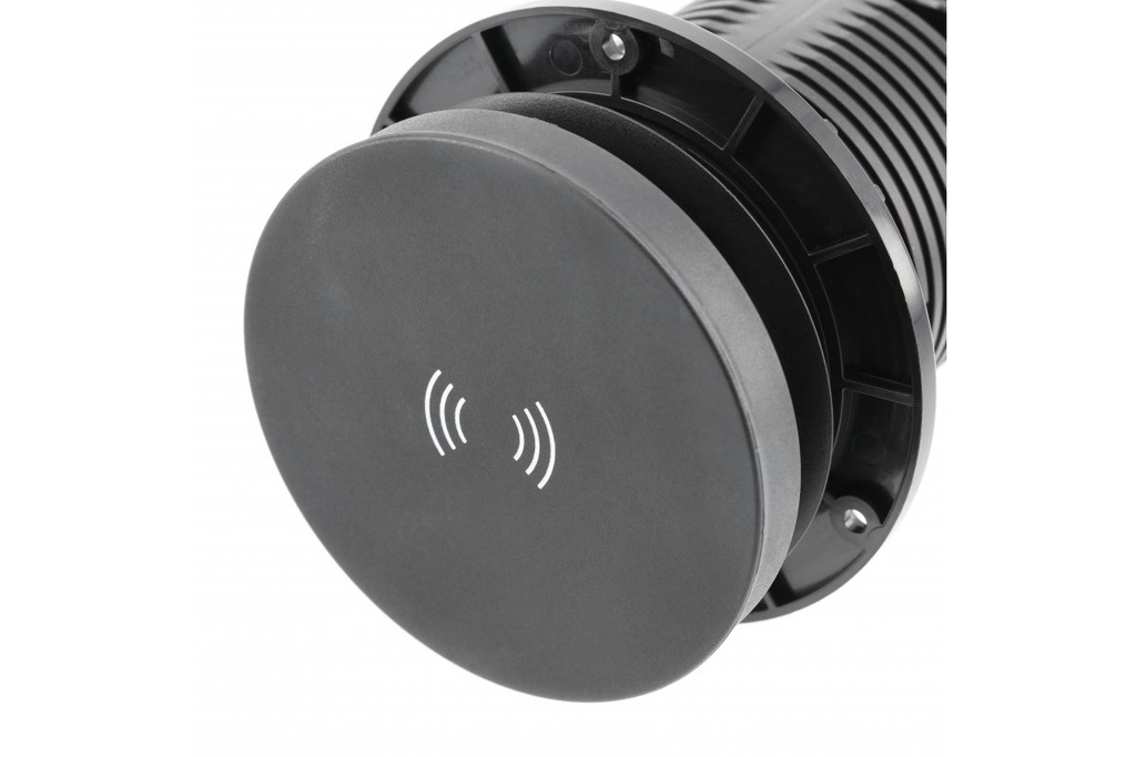 Подовжувач вбудований GTV CAMINO, індукційна зарядка, 2x роз. schuko, USB A+C 10W, 1,5 м, чорний