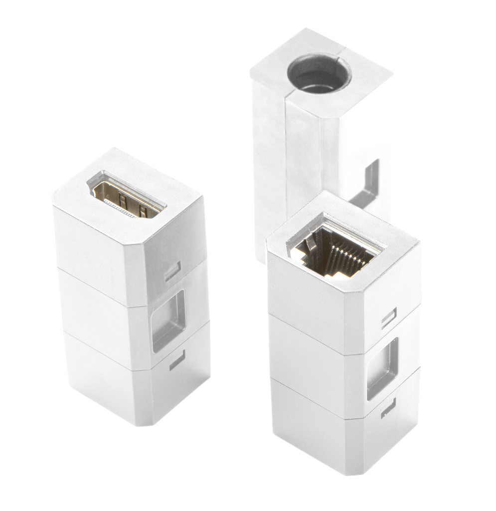 Подовжувач вбудований GTV CHARGER PLUS індукційна зарядка, 1 роз. schuko, USB A+C, HDMI, RJ45, 1,5 м, білий