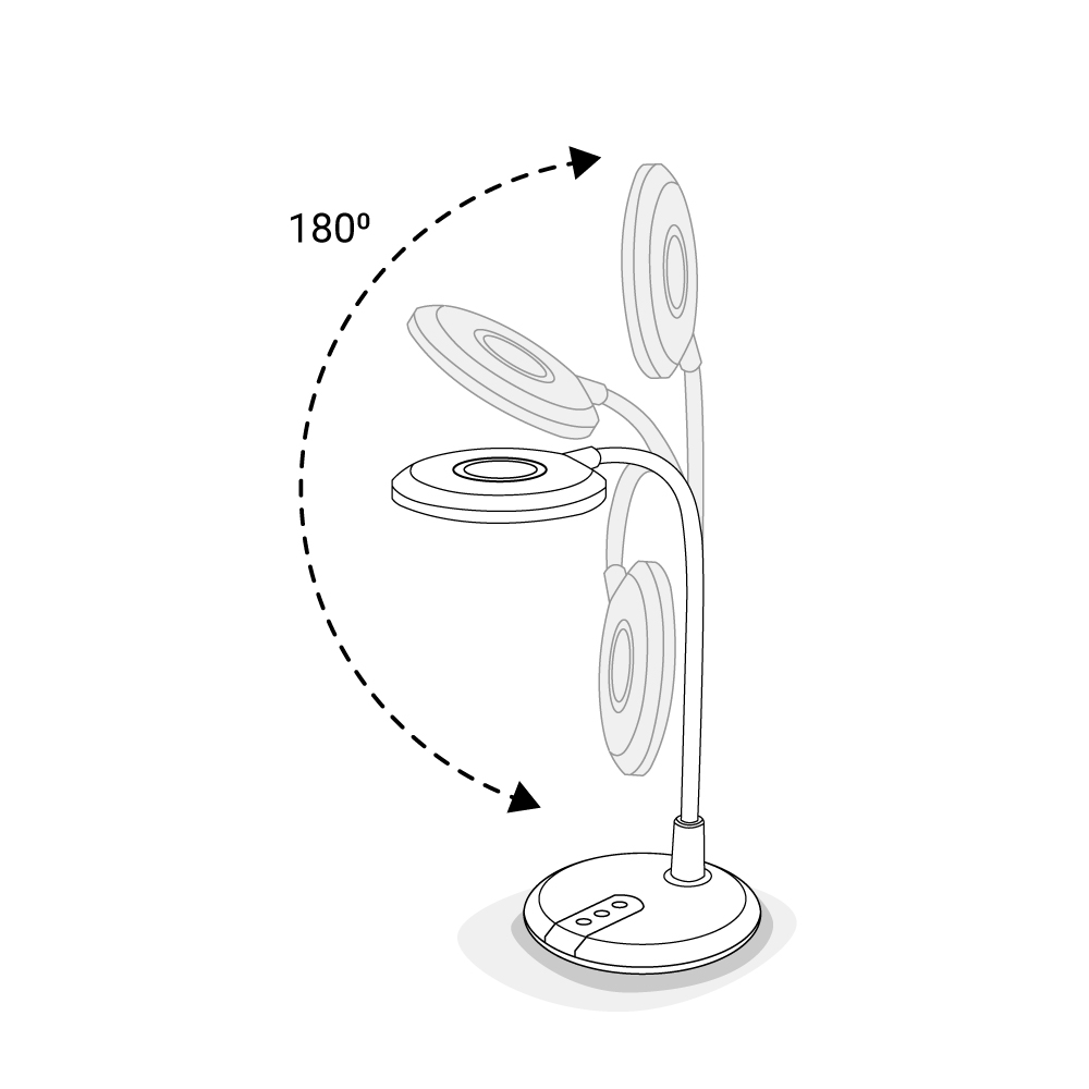 Настільний світлодіодний світильник Feron DE1731 8Вт срібло