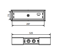 Подовжувач вбудований GTV PRESTINO, 2x роз. schuko, USB A+C, RJ45, HDMI, 1,5 м, чорний
