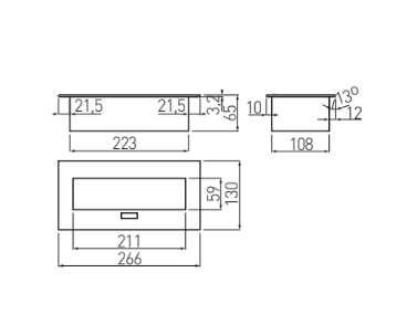 Подовжувач врізний в стіл GTV AE-PB03GS-53, 3xSCHUCKO, макс. 3600Вт, 16А, IP20, 220-240В / 50-60Гц, без кабелю, алюміній