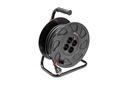 Подовжувач на котушці GTV, 50м, 3х1,5мм², 4 гнізда з заземленням, IP20