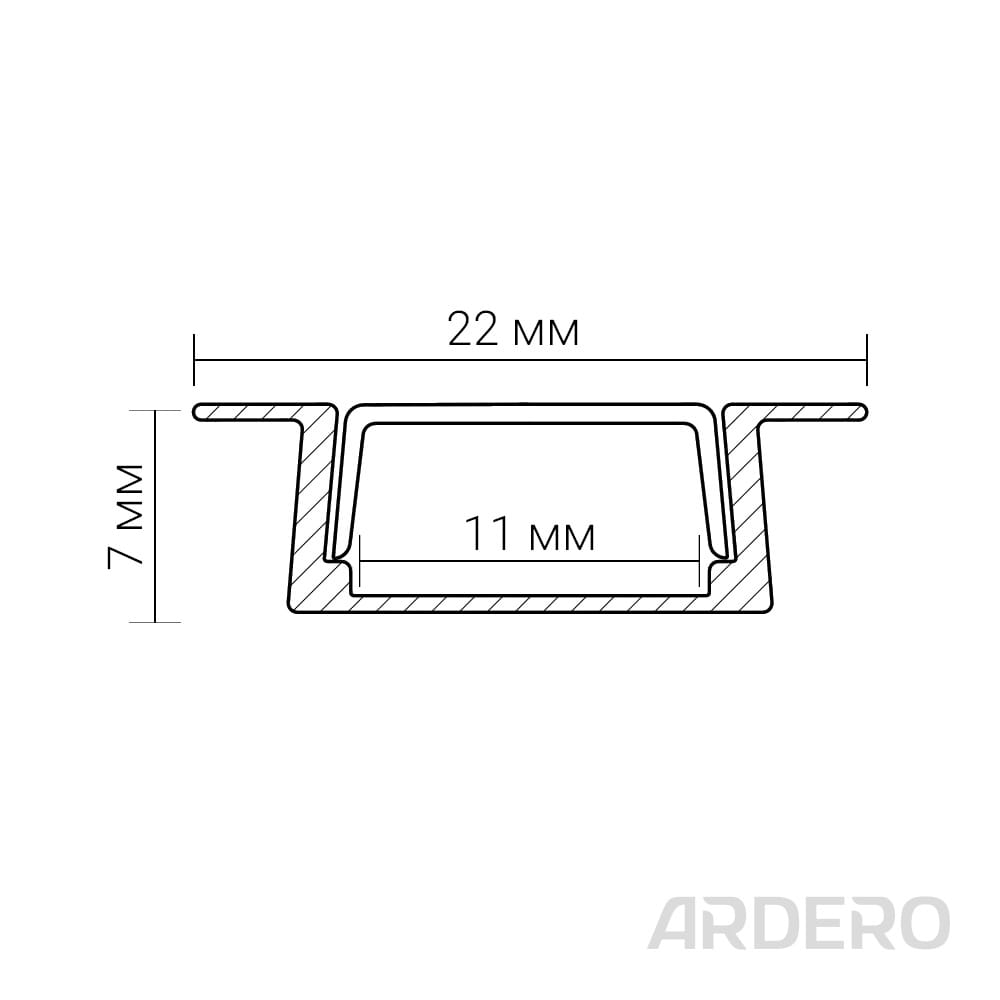 Профіль для світлодіодної стрічки Ardero CAB251