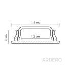 Профіль для світлодіодної стрічки Ardero CAB264 чорний