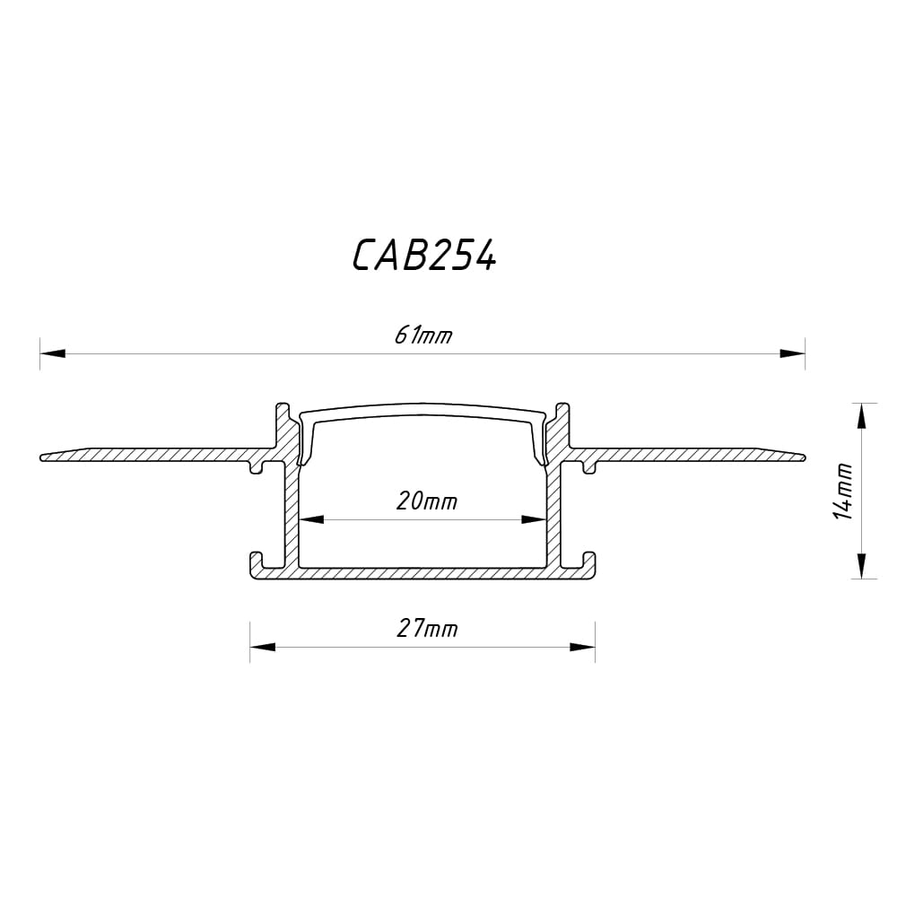 Профіль для світлодіодної стрічки Feron CAB254