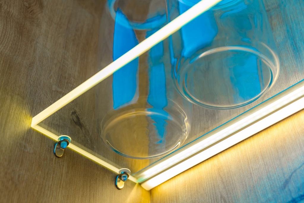 Профіль GTV GLAX MINI для світлодіодної стрічки, для полиць, 2 м