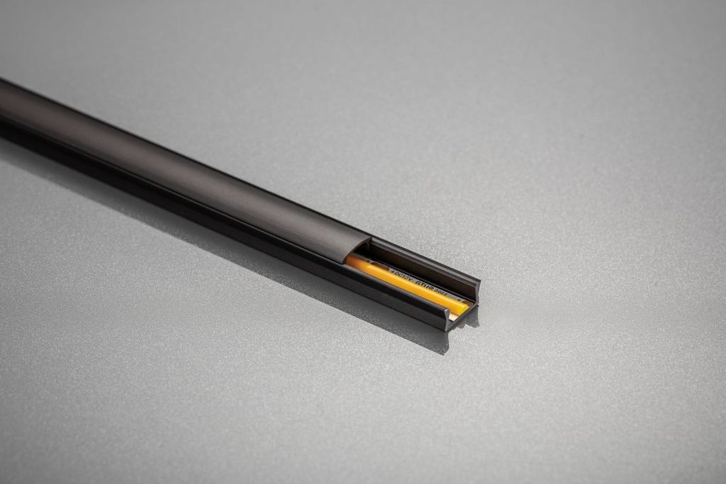 Профіль GTV GLAX MINI для світлодіодної стрічки, накладний, 3 м, чорний