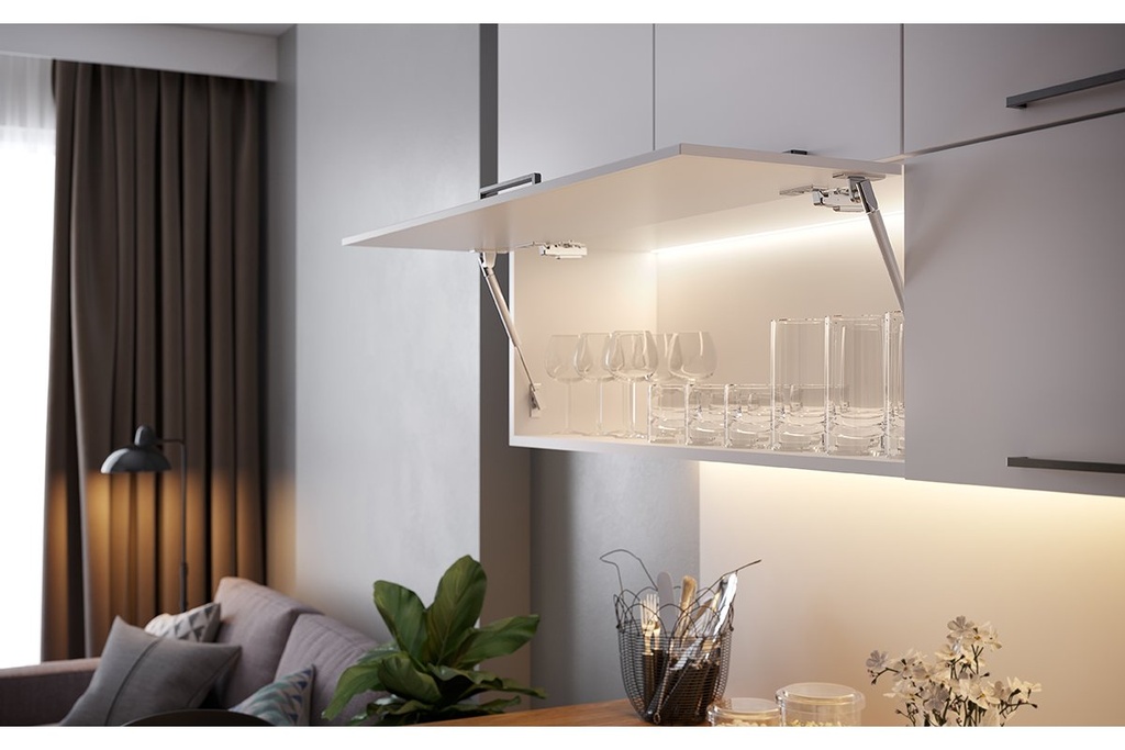 Профіль GTV GLAX для світлодіодної стрічки, кутовий накладний, 2 м