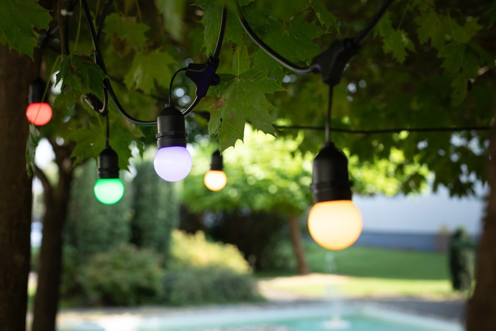 Садова гірлянда GTV 10м, AC220-240V, 50-60Hz, 10xE27, 2x0,75мм