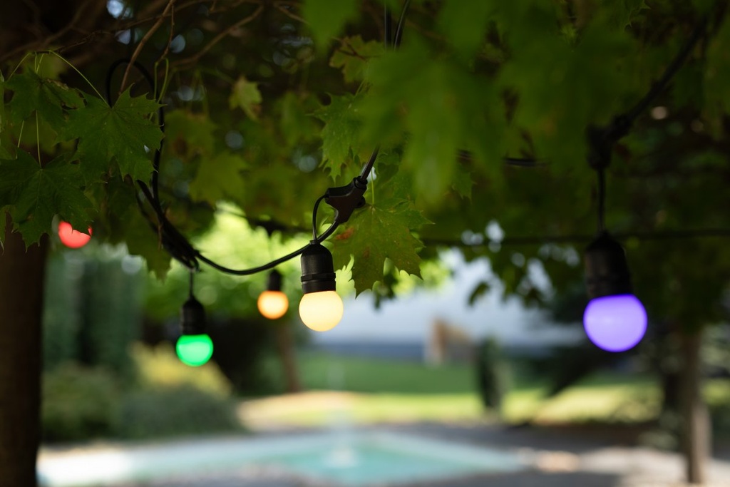 Садова гірлянда GTV 10м, AC220-240V, 50-60Hz, 10xE27, 2x0,75мм