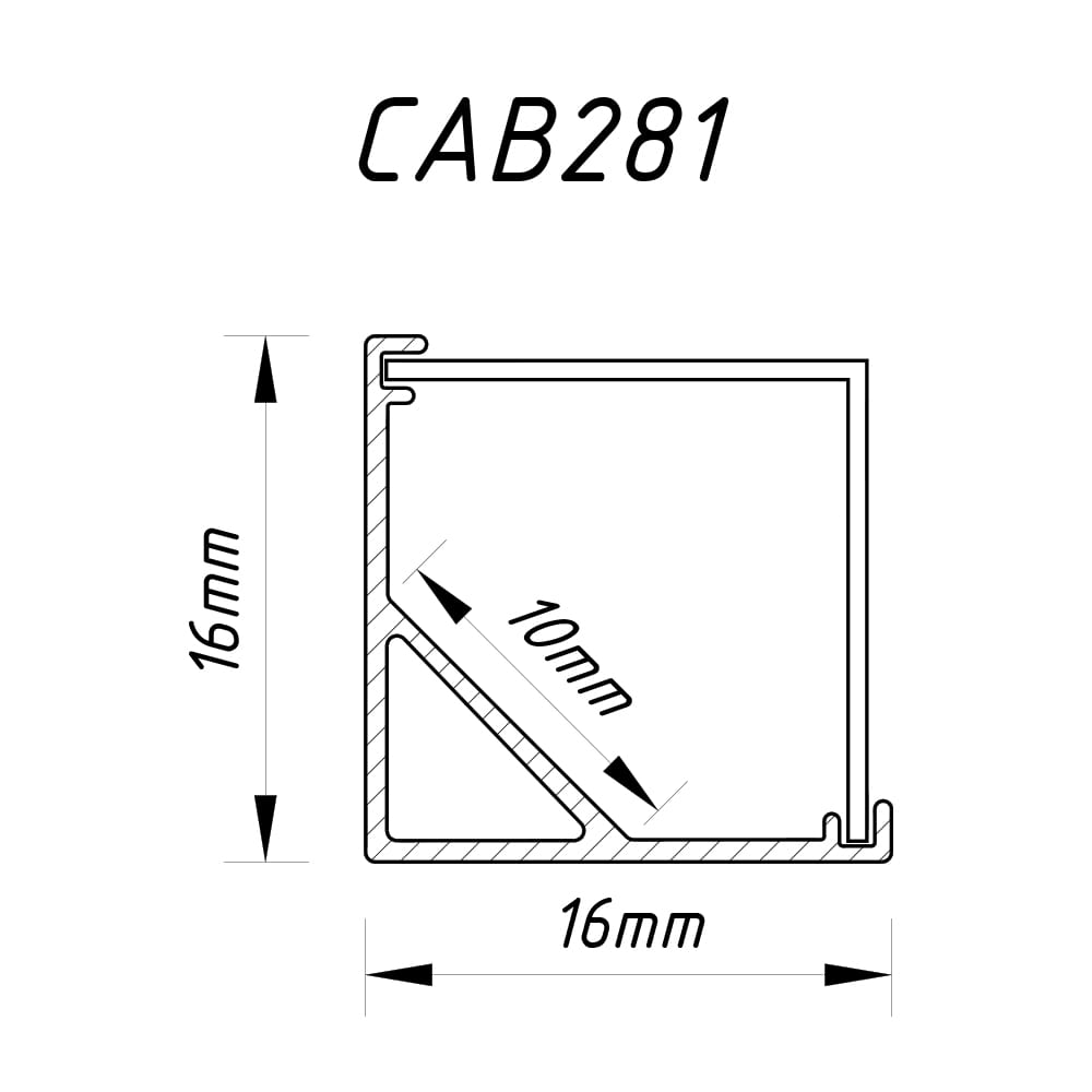 Профіль для світлодіодної стрічки Feron CAB281