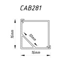 Профіль для світлодіодної стрічки Feron CAB281