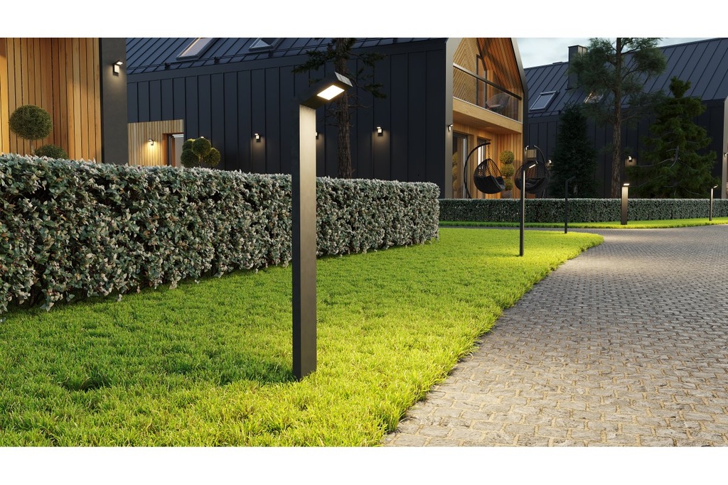 Світильник GTV LONDON, 10W, IP54, 220-240V, 4000K, 78см, чорний (LD-LON10W78P-10)