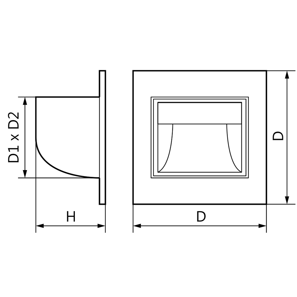 Світильник для підсвічування сходів Feron JD12 2Вт 4000K срібний