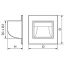 Світильник для підсвічування сходів Feron JD12 2Вт 4000K срібний