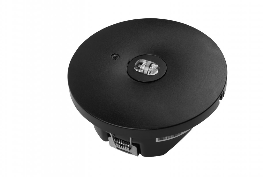 Світильник аварійний GTV OGLA, 3 Вт, 200 лм, 6400K, AC220-240В, IP20, 3 год., однорежимний, кнопка TEST, чорний