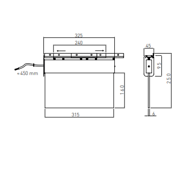 Світильник аварійний акумуляторний GTV SALED LED 3W, 3 год., IP40 (дворежимний) (OA-SALED3-08)