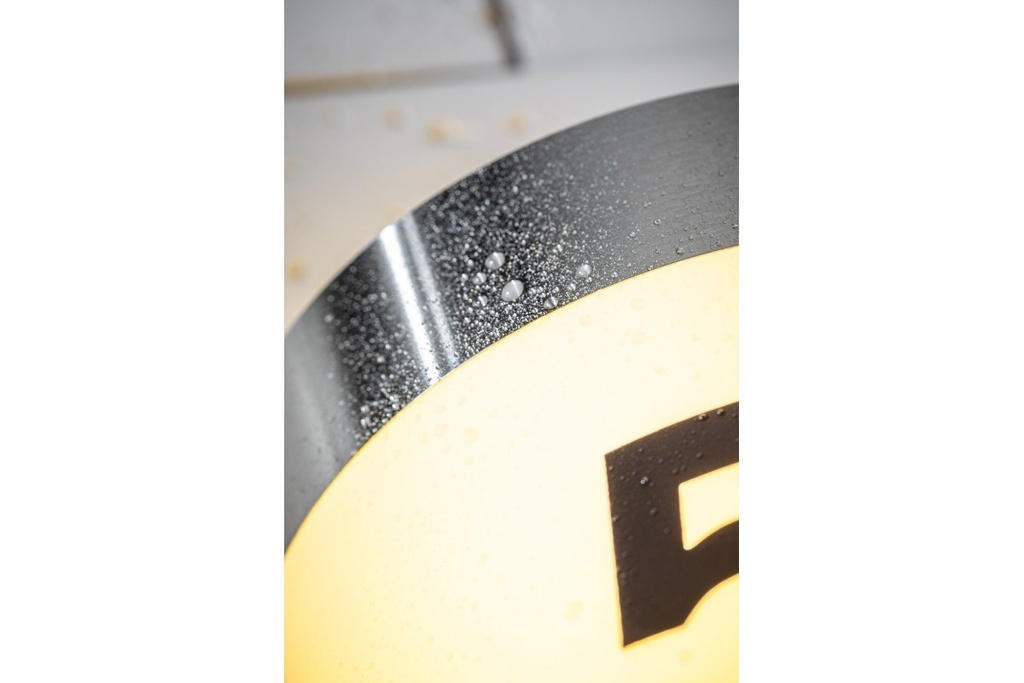 Світильник вуличний настінний фасадний GTV ESO, E27, max.11W, IP54, срібний (OS-ESOE2711-80)