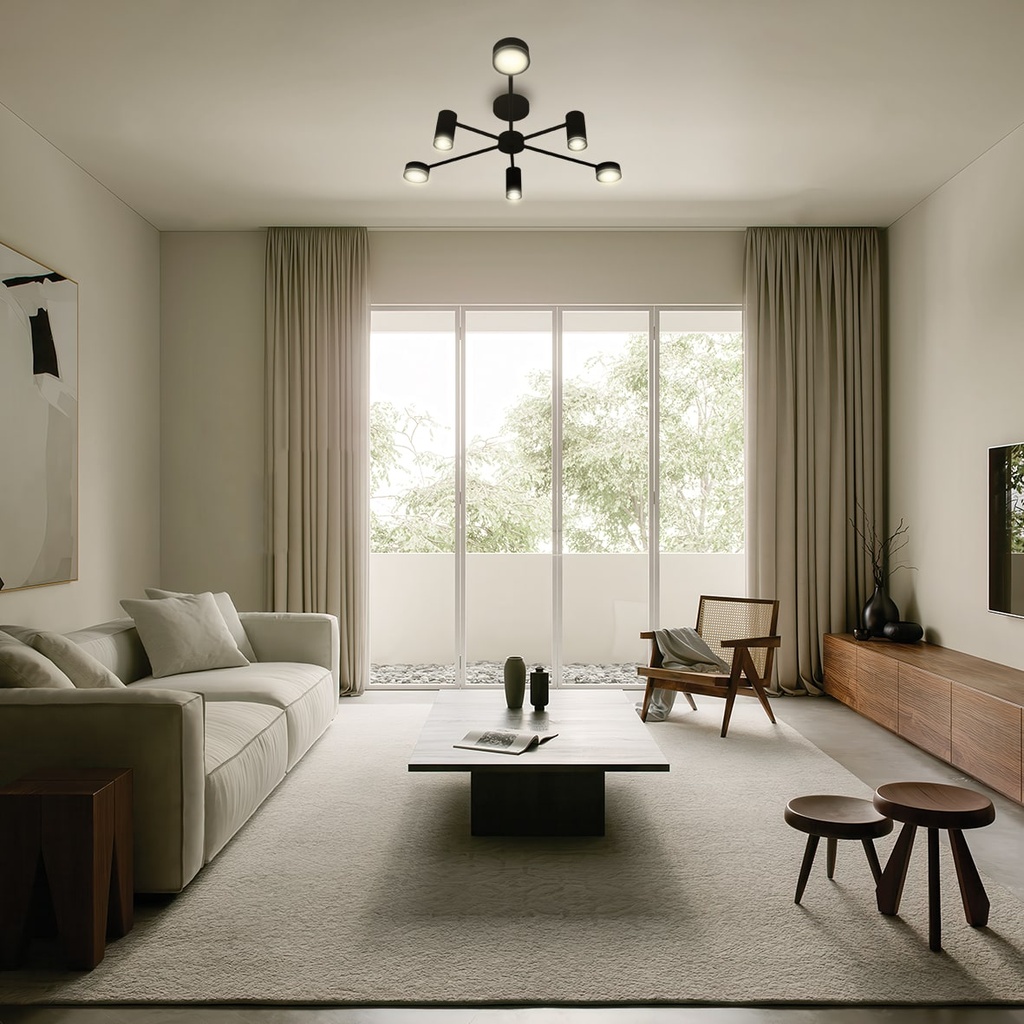 Світильник стельовий Ardero ML486-6 під лампу чорний