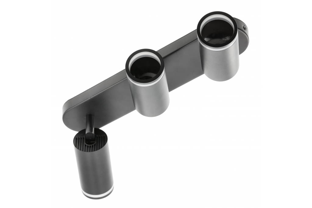 Світильник потрійний GTV SOLIS, алюміній, 55х100мм, IP20, 3*GU10, макс. 50Вт, max. 250В, 50/60Гц, чорний