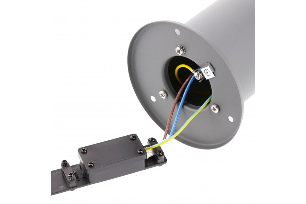 Світильник садовий GTV CORTA-P 40, E27, MAX.25W, IP44, стовпчик, графіт (OS-CORP40-30)