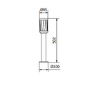 Світильник садовий GTV KERTA-P 50, E27, max.12W, IP44, стовпчик, графіт (OS-KERTP40-30)