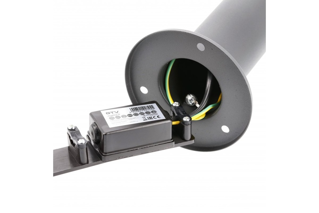 Світильник садовий GTV KERTA-P 80, E27, max.12W, IP44, стовпчик, графіт (OS-KERTP80-30)