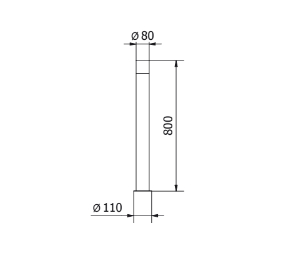 Світильник садовий GTV LARGO-P 80, E27, MAX.15W, IP44, стовпчик, графіт (OS-LARGP80-30)