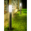 Світильник садовий GTV MILAN-P 100, E27, max.20W, IP54, стовпчик, інокс