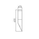 Світильник садовий GTV MILAN-U, E27, max.20W, IP54, бра похиле, інокс