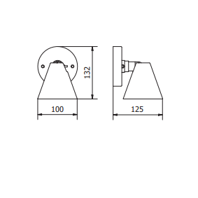 Світильник садовий бра GTV LUSTINO-D, GU10, max.20W, IP44 (OS-USTI0UD-30)
