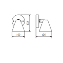 Світильник садовий бра GTV LUSTINO-D, GU10, max.20W, IP44 (OS-USTI0UD-30)