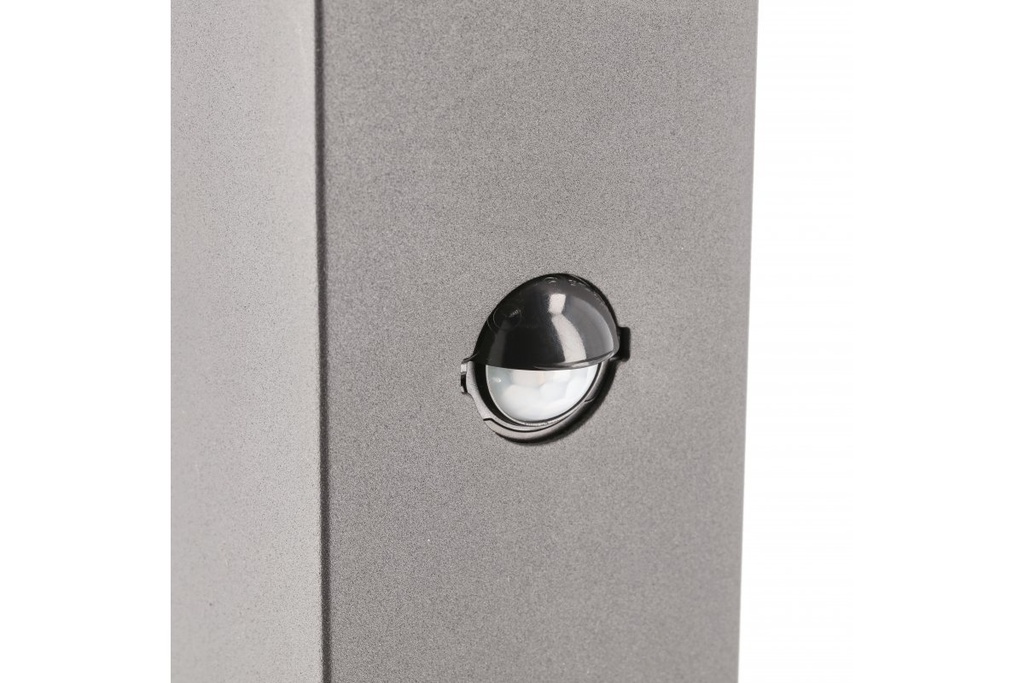 Світильник садовий з датчиком руху GTV LARGO-P 50, E27, MAX.15W, IP44, стовпчик, графіт (OS-LARGP40P-30)