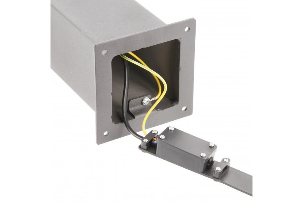 Світильник садовий з датчиком руху GTV LARGO-P 50, E27, MAX.15W, IP44, стовпчик, графіт (OS-LARGP40P-30)