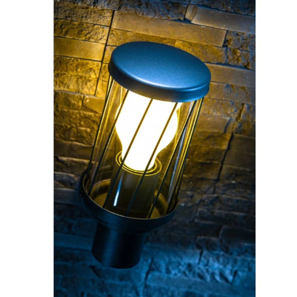 Світильник садовий фасадний бра GTV KERTA-A, E27, max.12W, IP44, графіт (OS-KERT0UA-30)