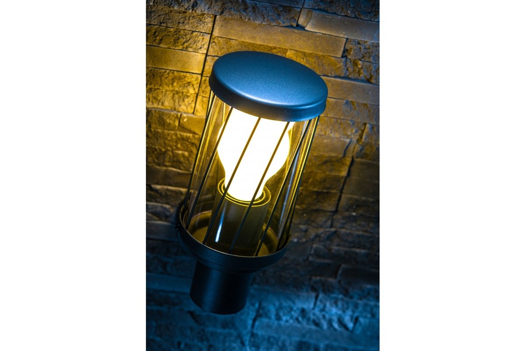 Світильник садовий фасадний бра GTV KERTA-A, E27, max.12W, IP44, графіт (OS-KERT0UA-30)