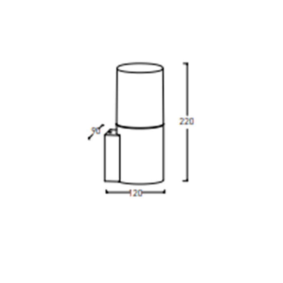 Світильник фасадний GTV MEDIO-AU, E27, MAX.15W, IP54, графіт (OS-MED0AU-30)