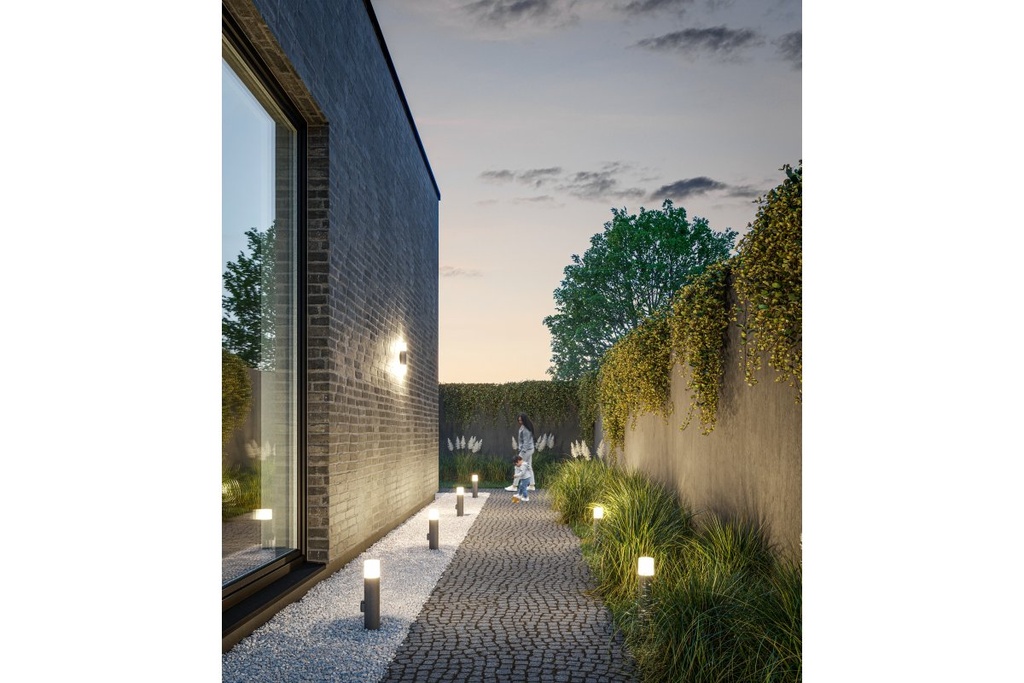 Світильник фасадний бра GTV CORTA-AUD, 2xE27, 2xMAX.25W, IP44, графіт (OS-CORDUA-30)