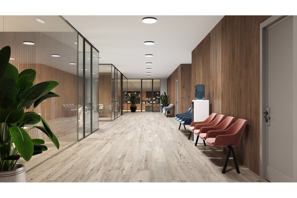 Світлодіодний світильник GTV BESA LED, 24W, 2400Lm, 175-250VAC, Ra>80, IP54, PC+PC, IK10, 3000K, круглий