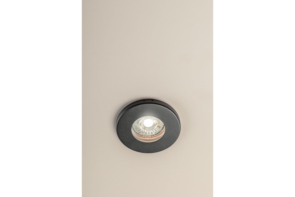 Стельовий точковий світильник GTV MAREA, IP54/IP20 круглий, чорний, (метал)