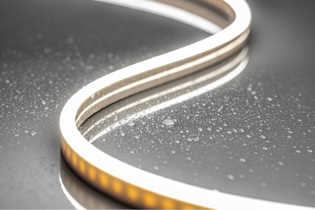 Стрічка гнучка світлодіодна GTV NEON flex 12В, 2835, 3200K, водозахищена, IP65, 30Вт, 8мм, 5м