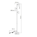 Торшер GTV VENETO, IP20, max.20W, 3xGU10, білий (LP-VEN20WO-00)