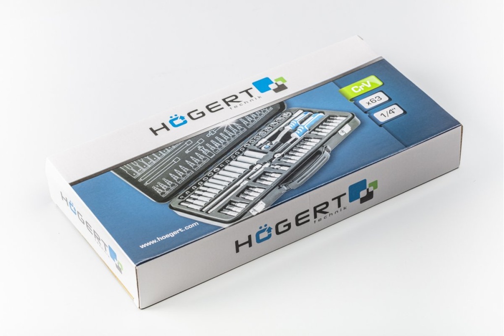 Інструменти HOEGERT набір 63 шт. 1/4" (HT1R486)