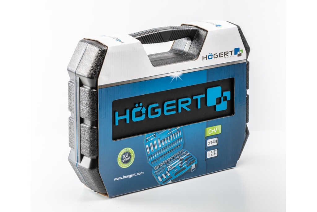Набір інструментів HOEGERT 144 шт., 1/4", 1/2" (HT1R440)